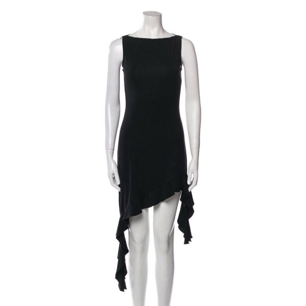 Reformation New Authentic Solid Black Tank Ruffle… - image 4